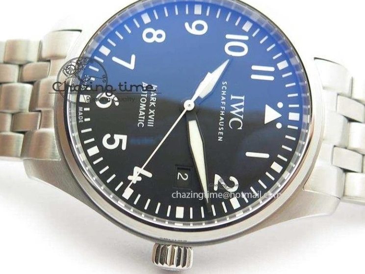 MIROTIME 0519 Compact Mark XVIII IW327001 SS Mk Maker Best Edition Black Dial On SS Bracelet A 7301